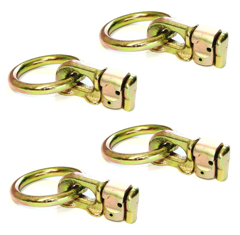 Gripon (Pack of 4) Aluminum L-Track Double Stud Tiedown Fitting with O-Ring 5,000 lb. Capacity - Image 1